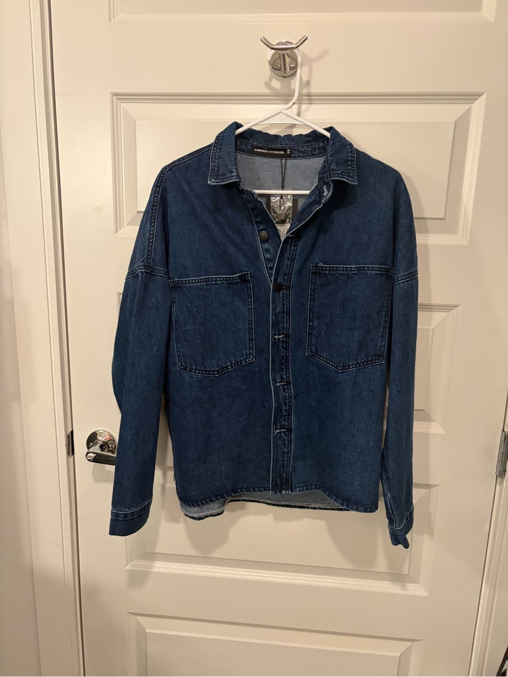 Dark Indigo Denim Button-Up Jacket